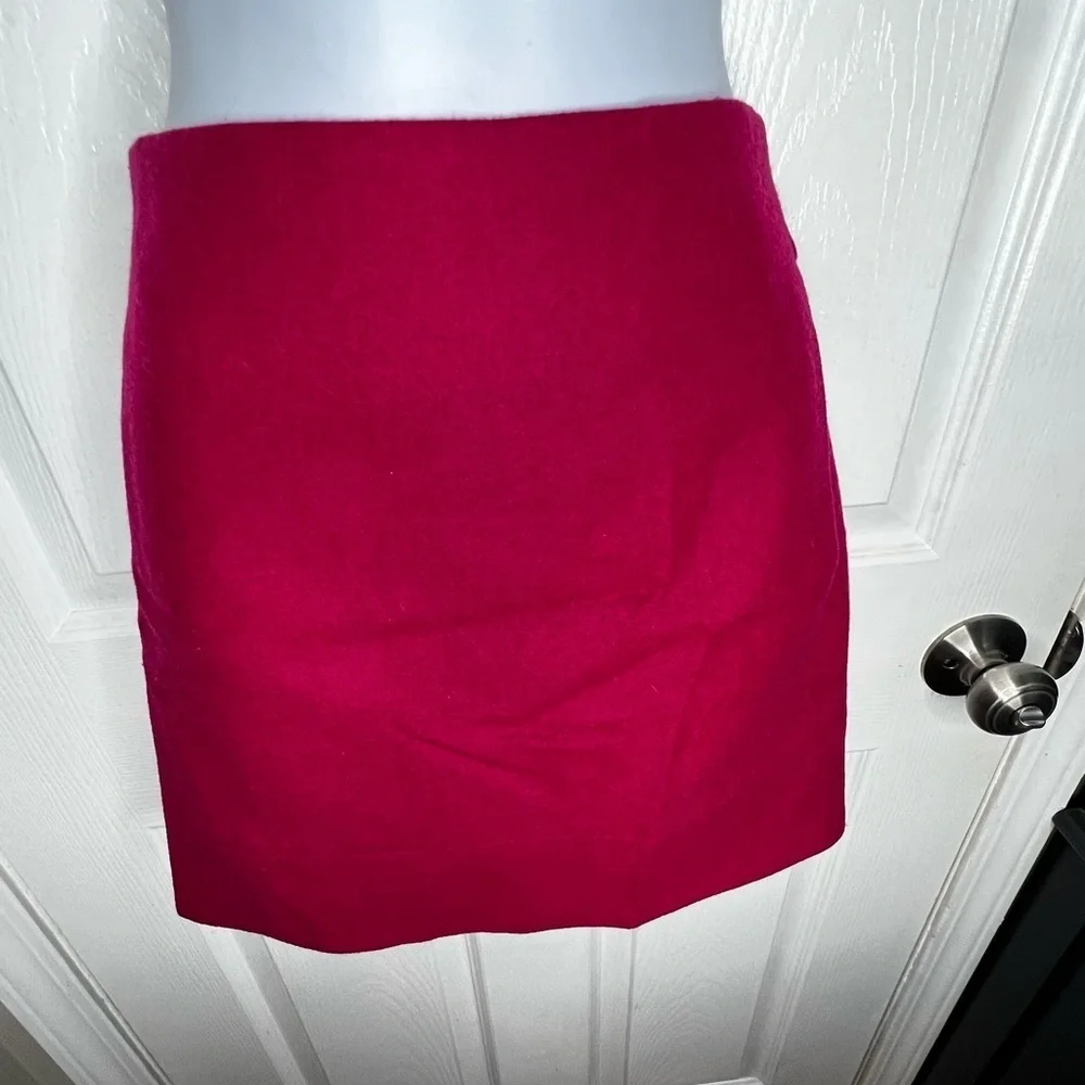 Vtg J. Crew Women’s 4 Hot Pink Wool A-Line Classic Mini Skirt S